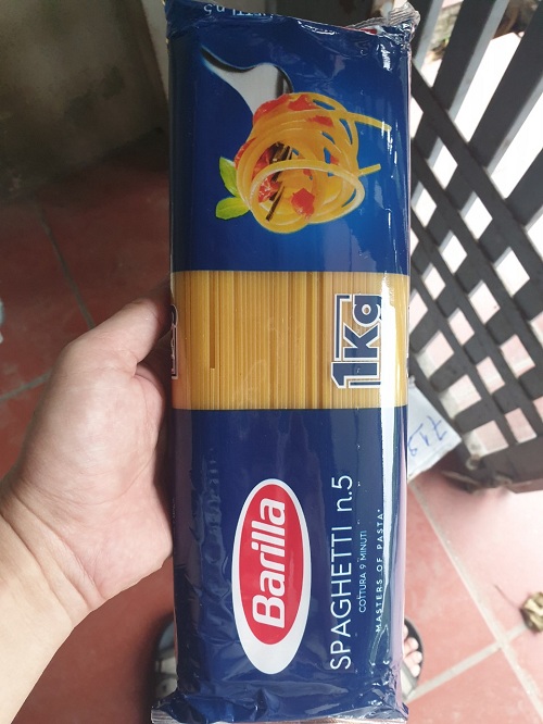 Mỳ ý hiệu Barilla sợi hình ống cỡ số 5 Spaghetti túi nilon 1 kg