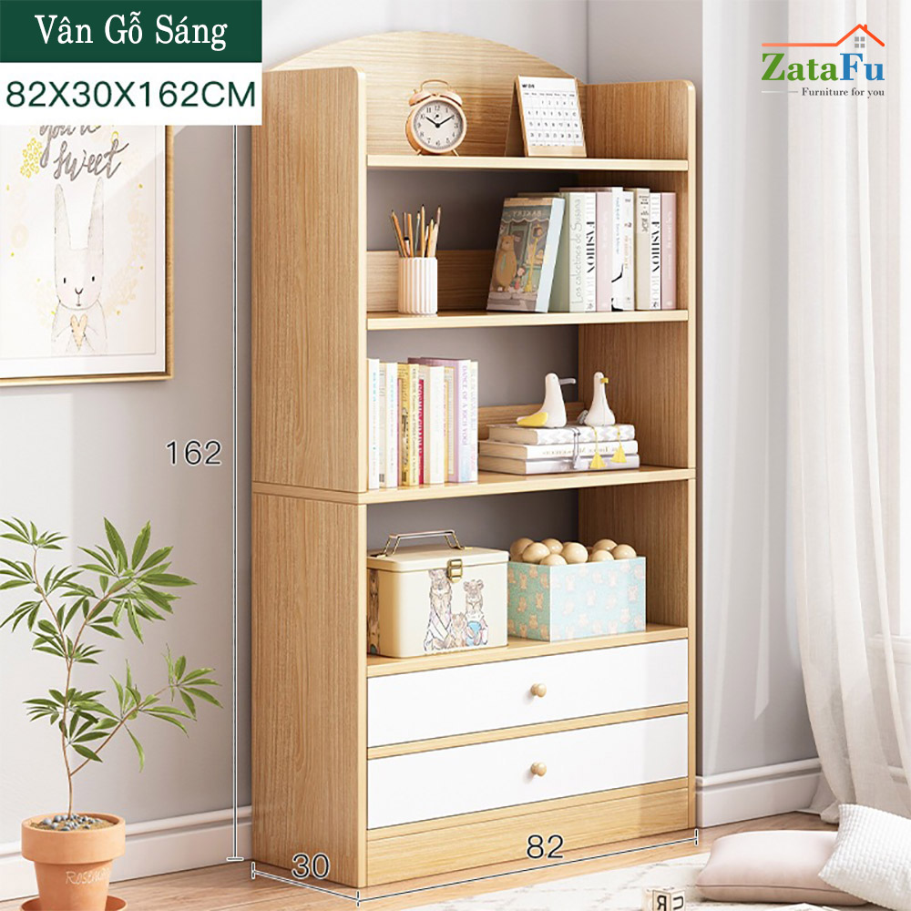 Tủ Sách Cho Bé TUTT-07 ZataFu - 62 x 30 x 142cm - Màu xanh cánh trắng