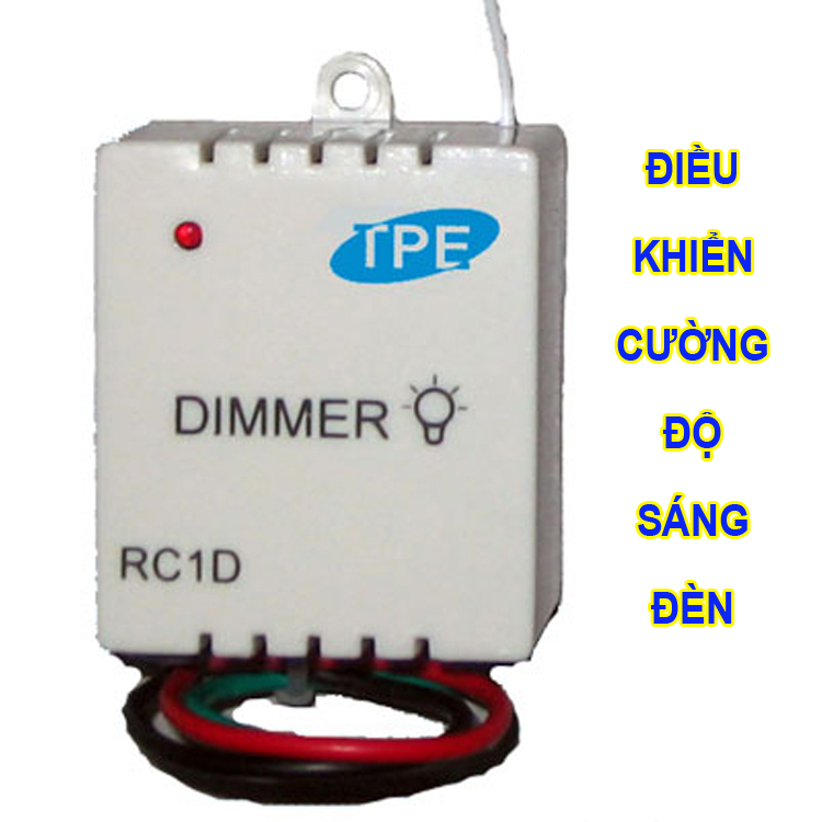 Công tắc điều khiển cường độ ánh sáng dimmer bằng remote RC1D