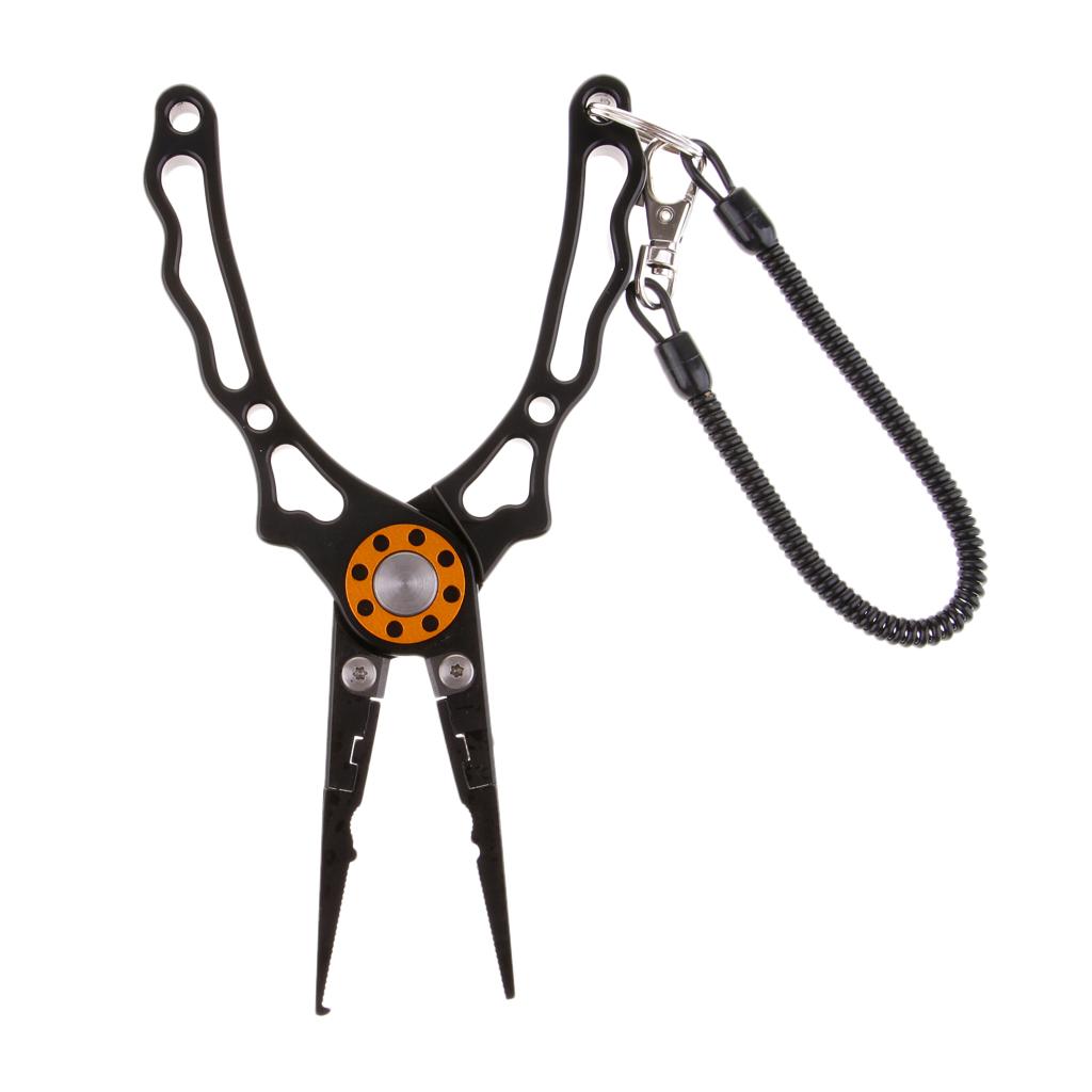 2pcs Fishing Pliers Line Cutter Hook Split Tools with Sheath And Lanyard