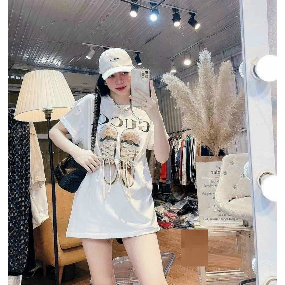 Áo phông giày buộc dây cho Nữ thời trang