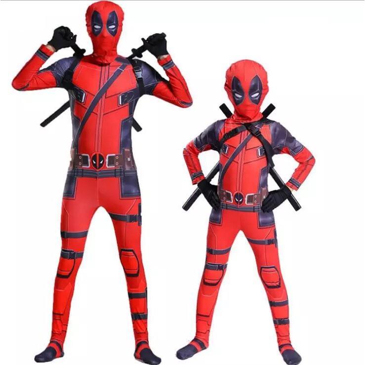 Trang Phục Hóa Trang Siêu Anh Hùng DEADPOOL Cho Trẻ Em, Người Lớn Có Ảnh Thật, Không Kèm Kiếm