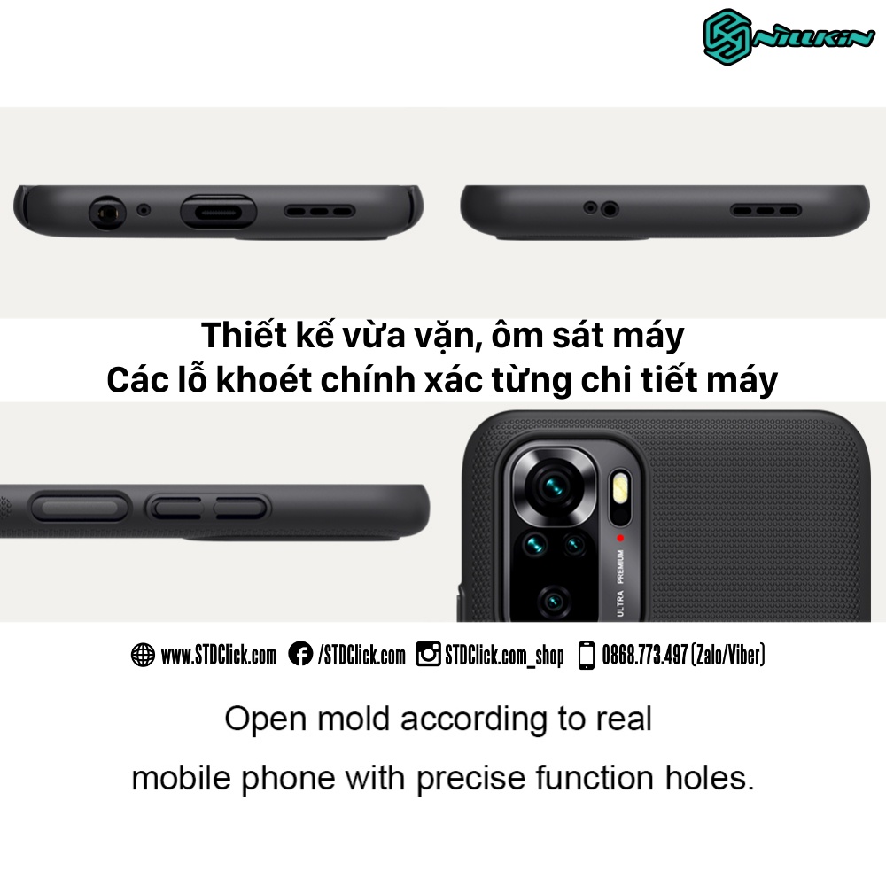 ỐP LƯNG DÀNH CHO ĐIỆN THOẠI XIAOMI REDMI NOTE 10 4G - REDMI NOTE 10S NILLKIN NHỰA CỨNG SẦN