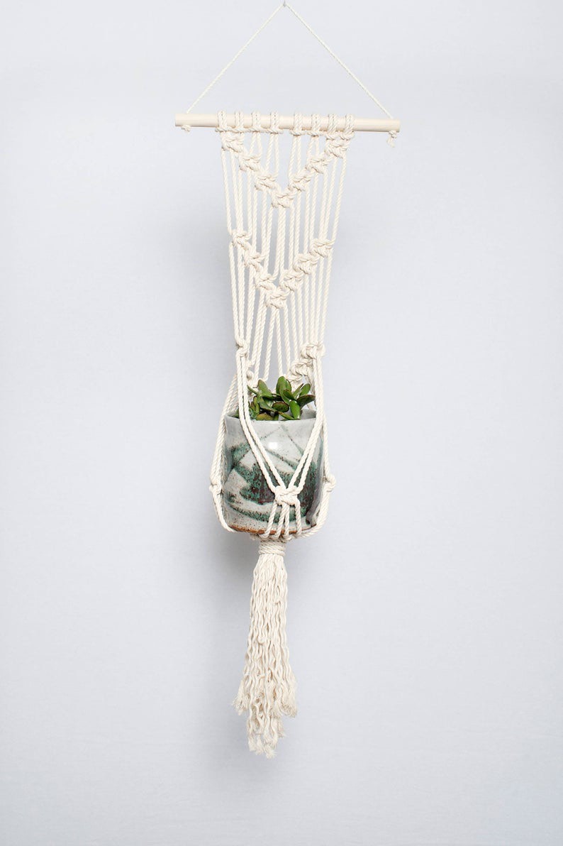 01 Dây treo chậu cây cảnh, dây trang trí macramé handmade. MN002