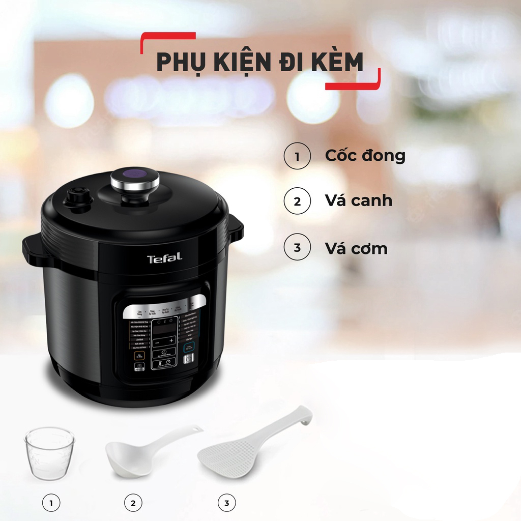 Nồi áp suất điện đa năng 6L Tefal CY601868 - Hàng chính hãng