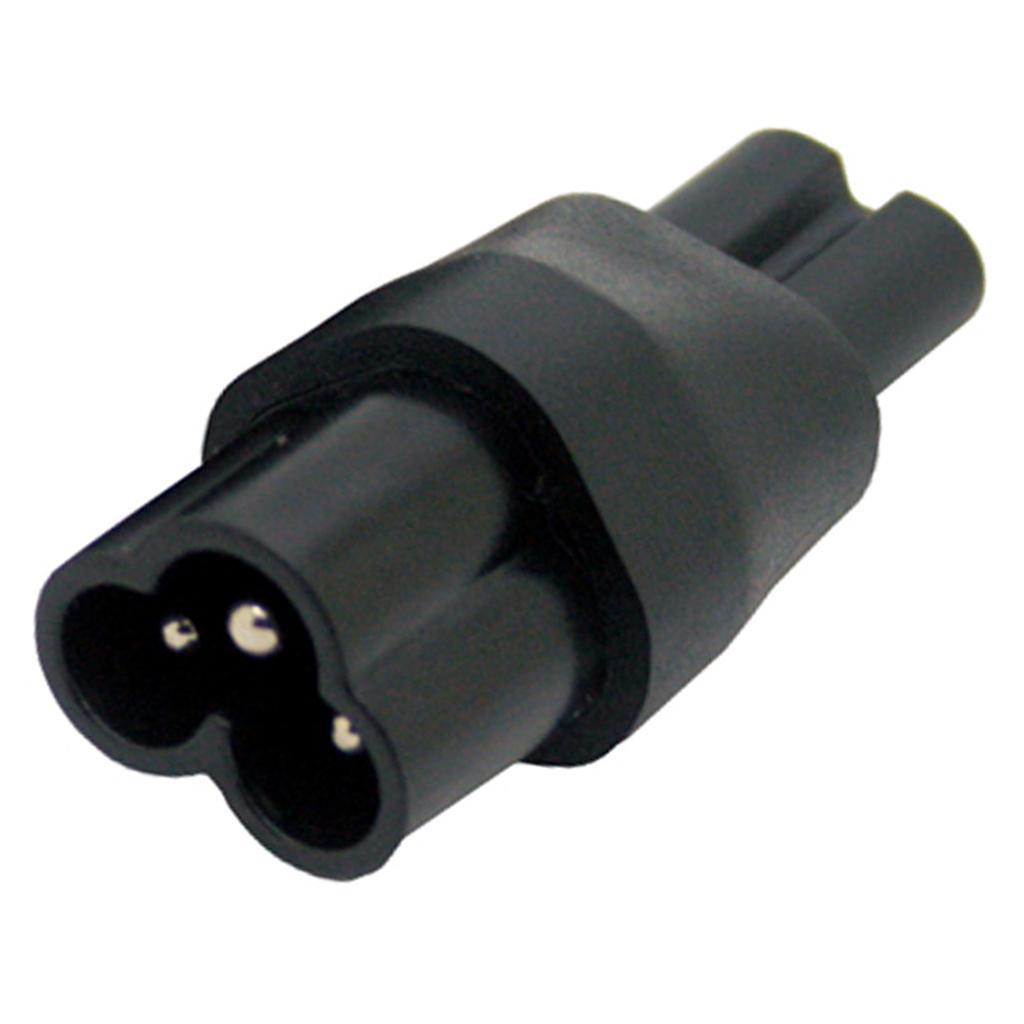 IEC 320 C6 To C7 AC Adapter IEC 3 Pole Male To 2 Pole Figure