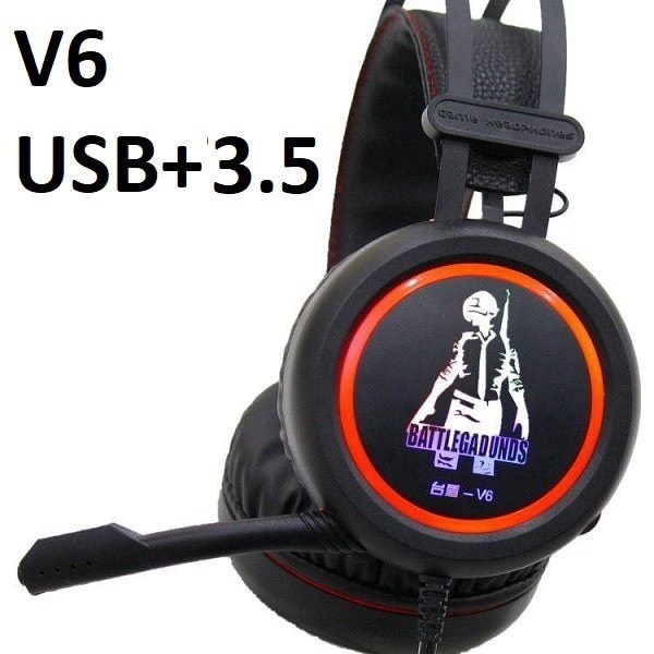 Tai nghe chuyên game V6 jack 3.5 + USB