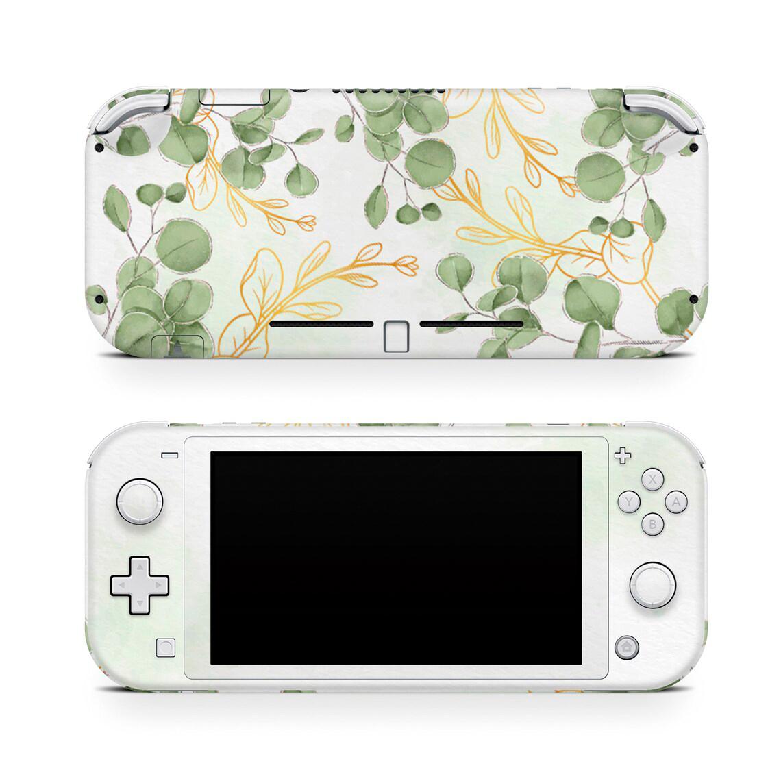 Skin decal dán Nintendo Switch Lite mẫu Tropical white (dễ dán, đã cắt sẵn)