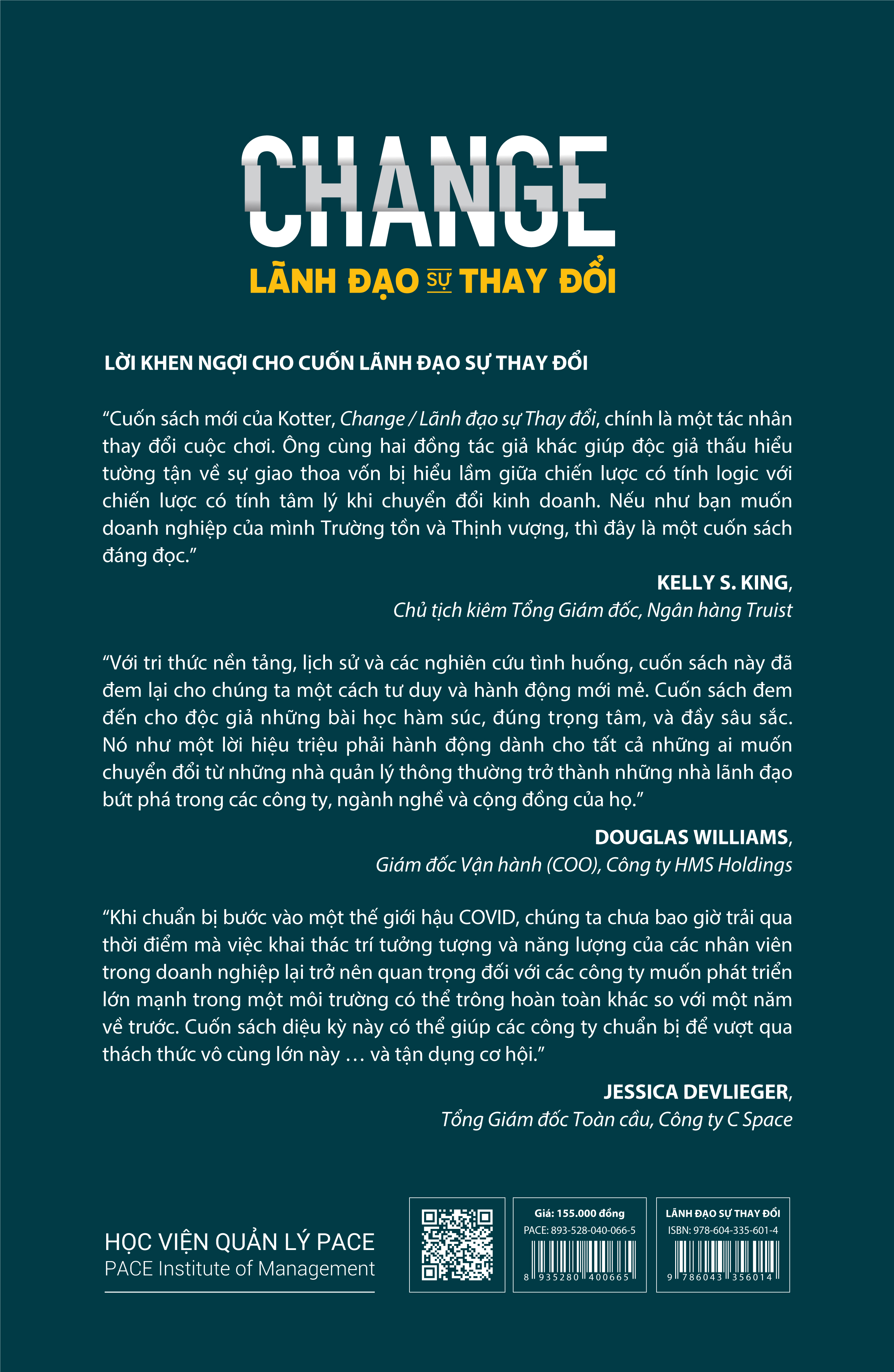 Sách PACE Books - Lãnh đạo sự thay đổi (Change) - John P. Kotter, Vanessa Akhtar, Gaurav Gupta