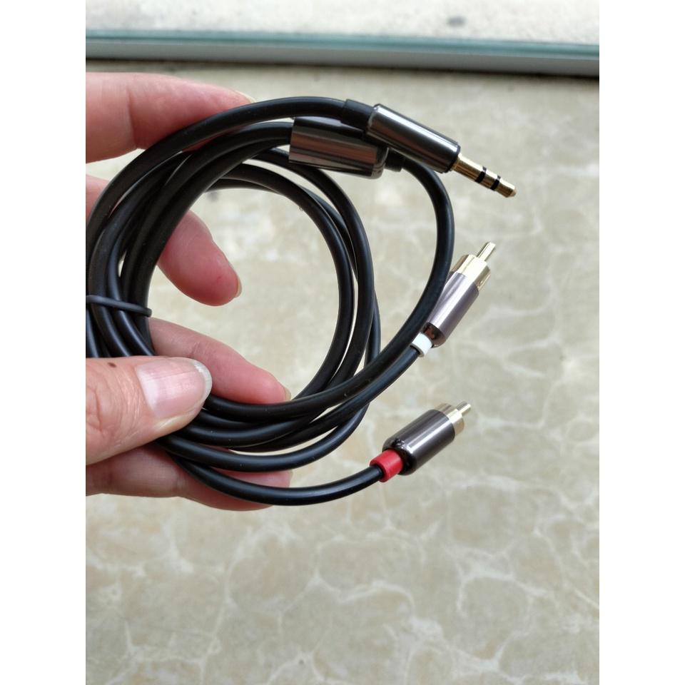 Dây 3.5 ra 2 đầu hoa sen, Dây kết nối âm thanh từ tivi, Điện thoại, laptop xuống Amply, Mixer