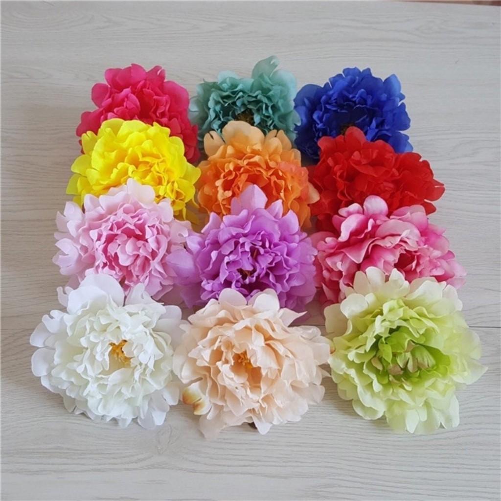 Bông hoa mẫu đơn giả loại to 12cm làm tháp oản, trang trí hoặc làm đồ handmade cực đẹp