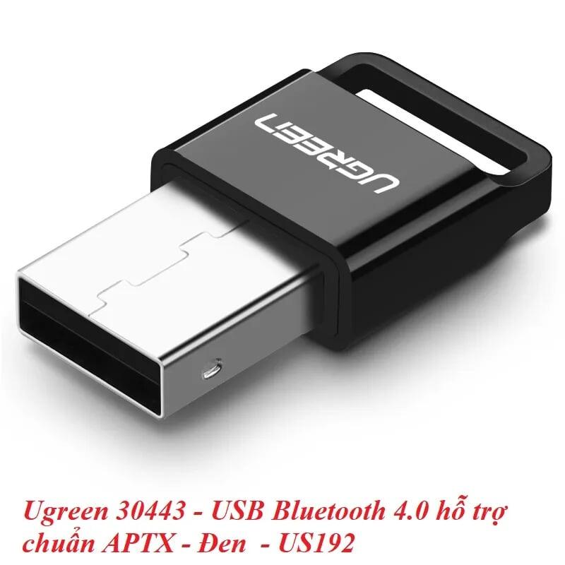 Ugreen UG30524US192TK BT 4.0 màu Đen USB nhận Bluetooth hô trợ APTX - HÀNG CHÍNH HÃNG