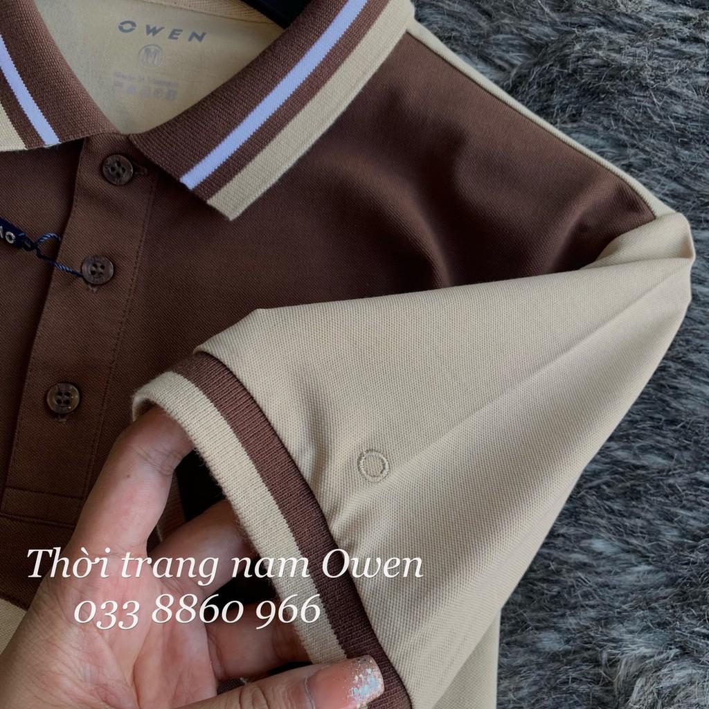 OWEN - Áo polo nam Owen màu be nâu 22336 - Áo thun ngắn tay có cổ nam