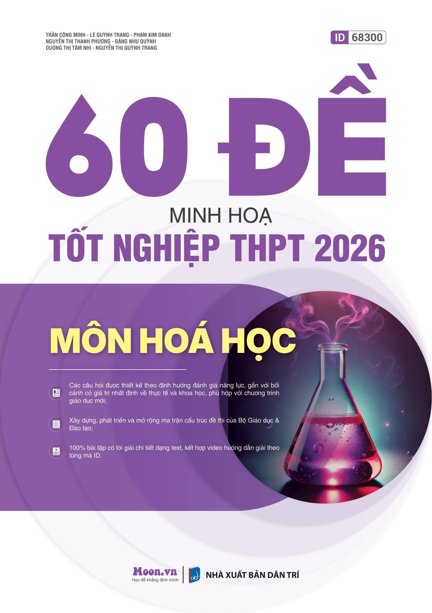 Sách - 60 Đề Minh Họa Tốt Nghiệp THPT 2026 - Môn Hóa Học