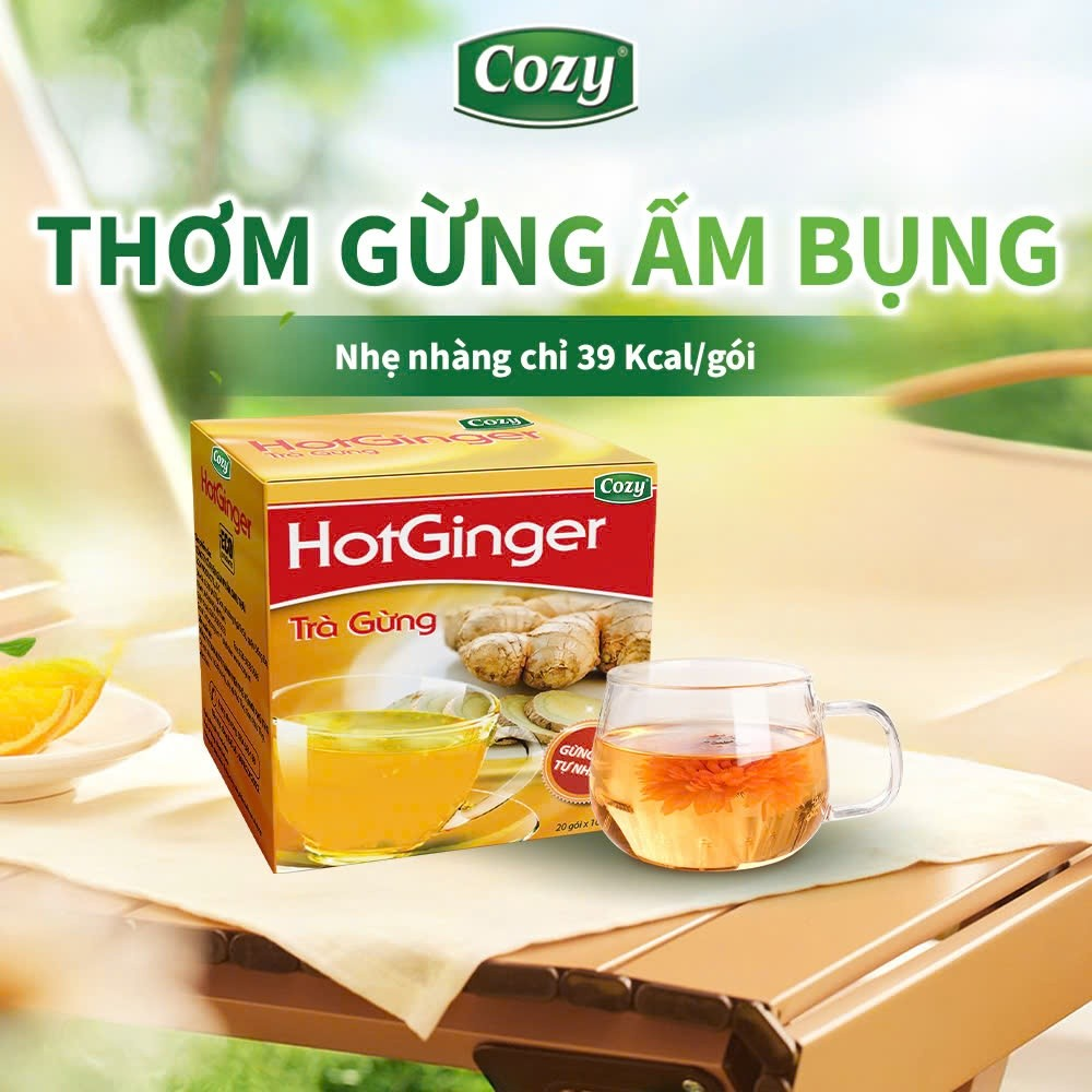 Cozy Trà gừng Hotginger 10 gói x 10g Hộp
