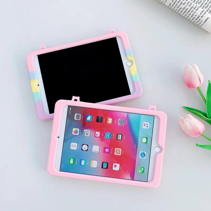Đối với Samsung Tab S6 Lite 10.4 inch P610 P615 Vỏ máy tính bảng silicon mềm màu cầu vồng