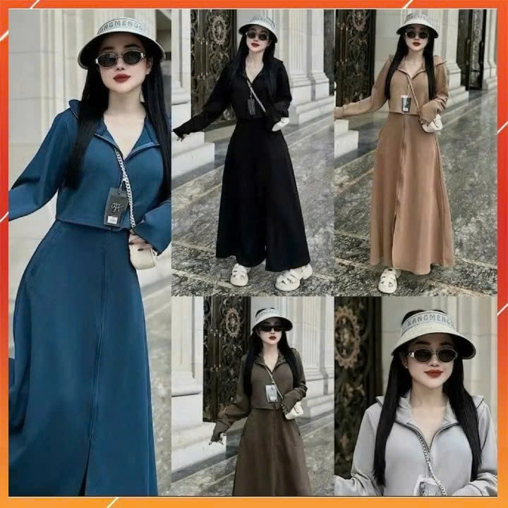 Áo khoác chống nắng nữ toàn thân 2 lớp cao cấp mũ trùm đầu tay xỏ ngón UPF50+ Size XL 53-66kg Vải Umi Cotton Co Dãn 4 Chiều Dày Dặn Làm Mát | Thời Trang | Đa Dụng