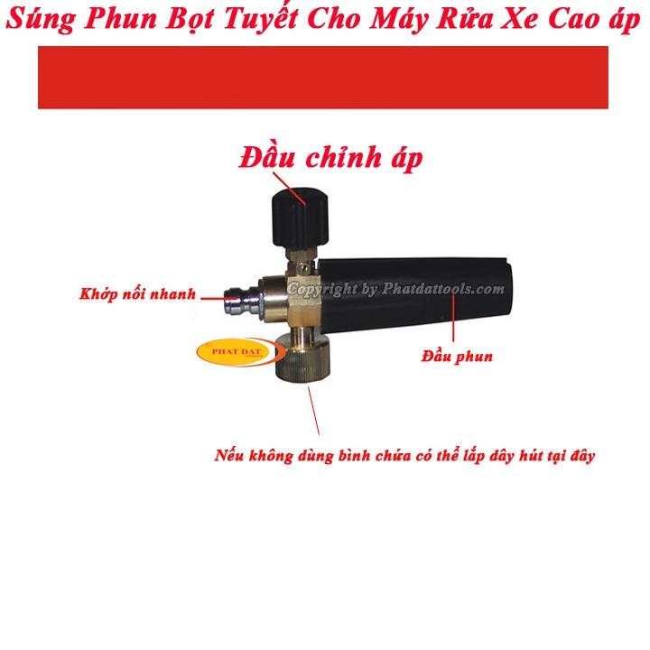 Combo Súng Rửa XE và Bình Phun Bọt Tuyết 1000ml Cao Cấp-Súng Xịt Bọt Tuyết