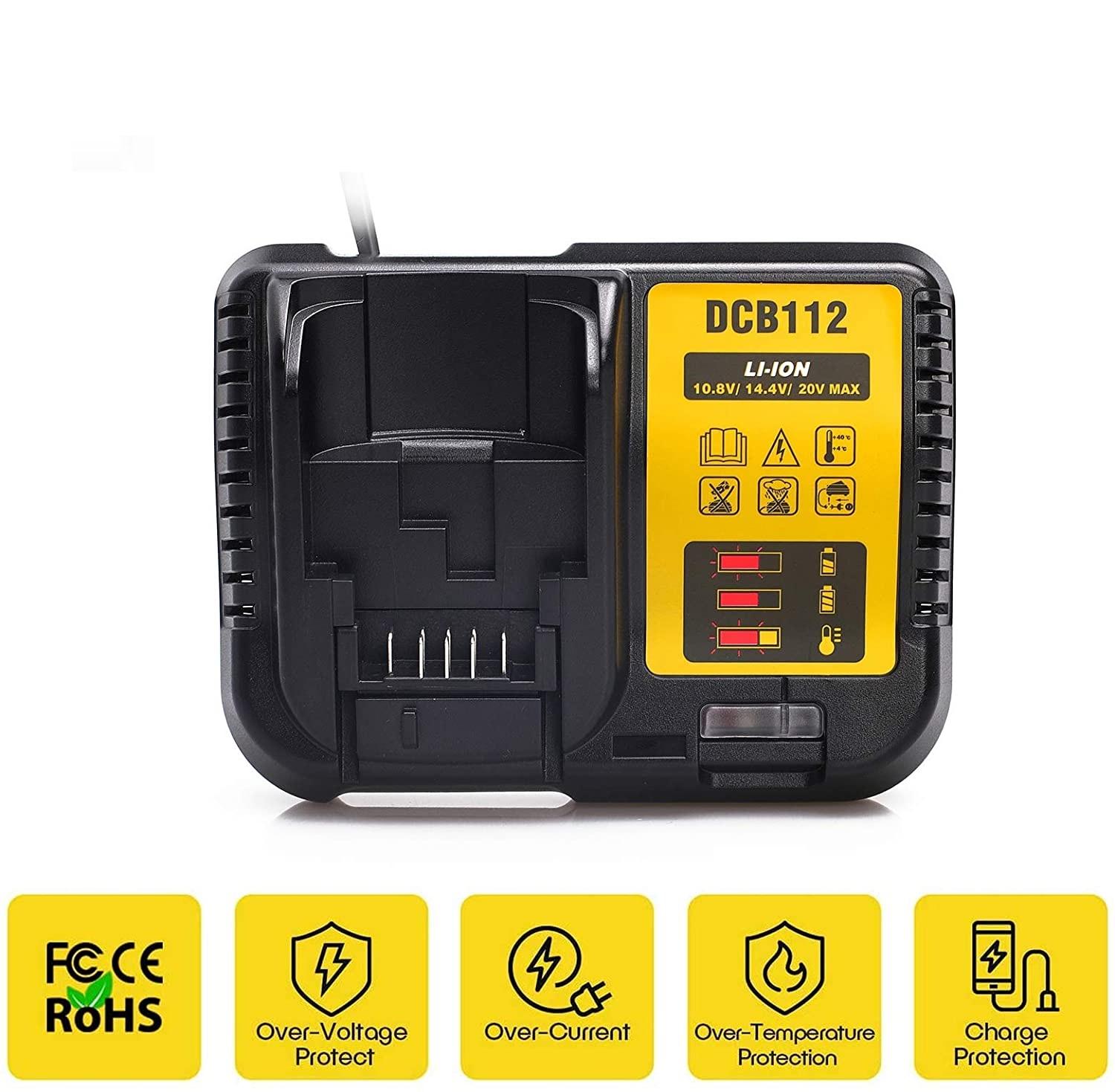 BỘ SẠC PIN 10.8-18V DEWALT DCB112-B1- HÀNG CHÍNH HÃNG