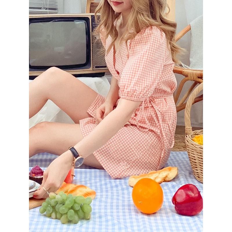 VÁY CARO CAM BUỘC CHÉO