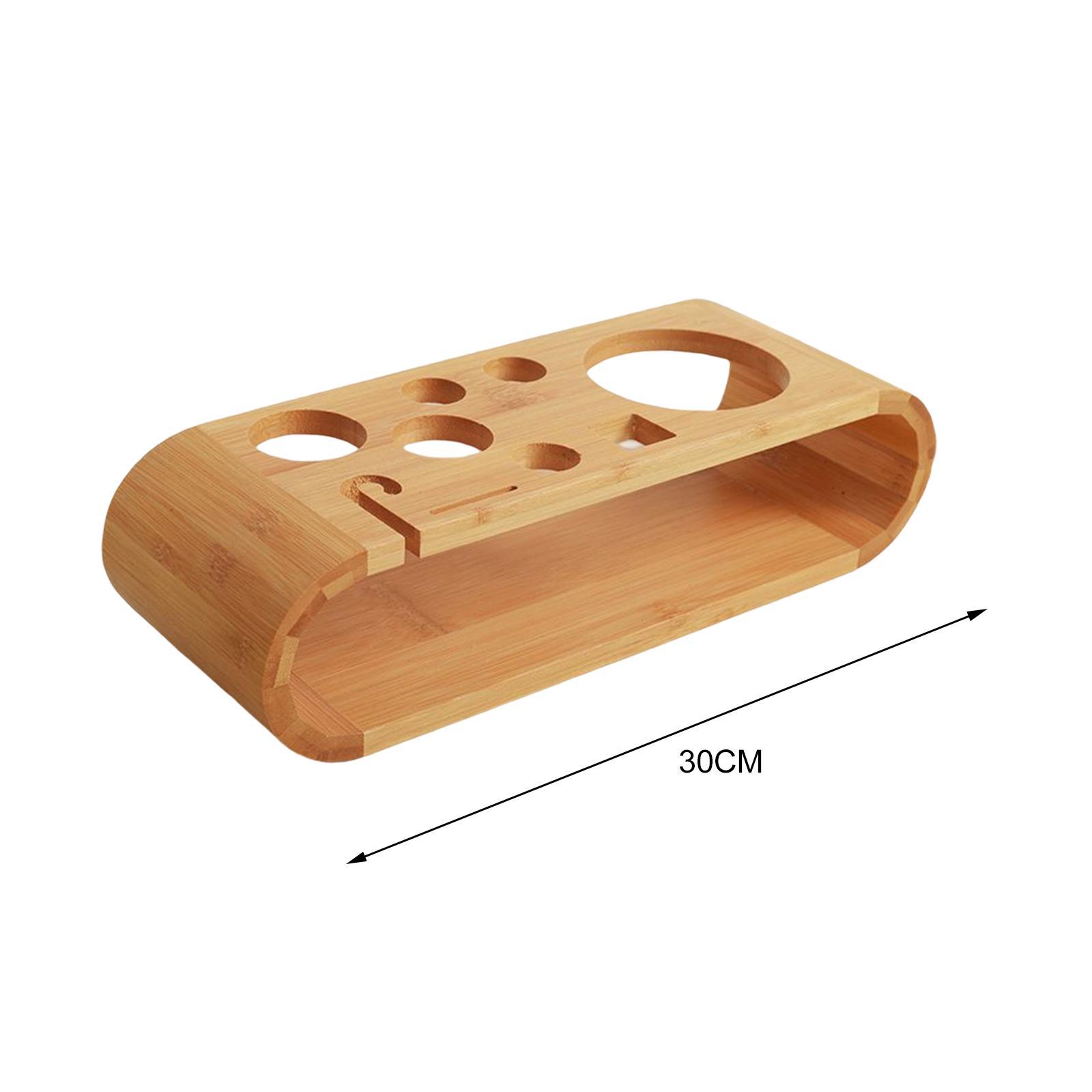 Multifunction Cocktail Shaker Wooden Rack Desktop for