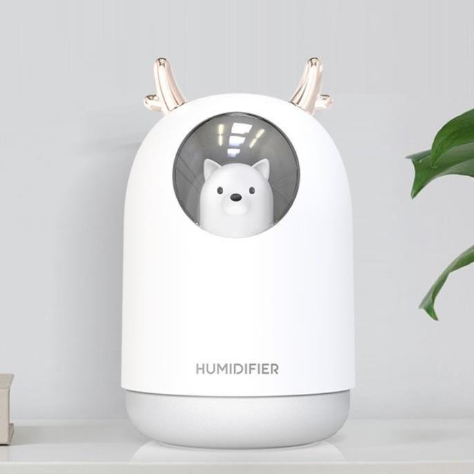 Máy Xông Tinh Dầu Mini Hình Gấu HUMIDIFIER Dễ Thương, Tự Động Ngắt Khi Hết Nước.