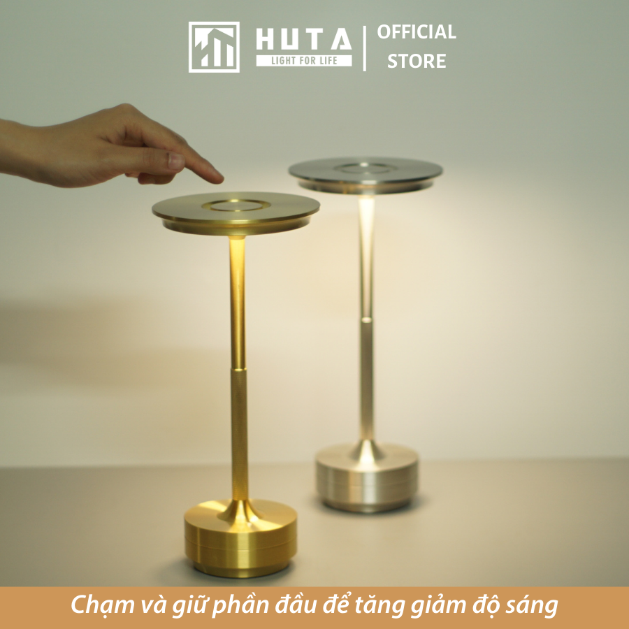 Đèn Led Quầy Bar Bàn Ăn Nhà Hàng HUTA AL4 Cảm Ứng Tích Điện USB Điều Chỉnh Ánh Sáng Vàng Trang Trí Quán Cà Phê Đèn Ngủ