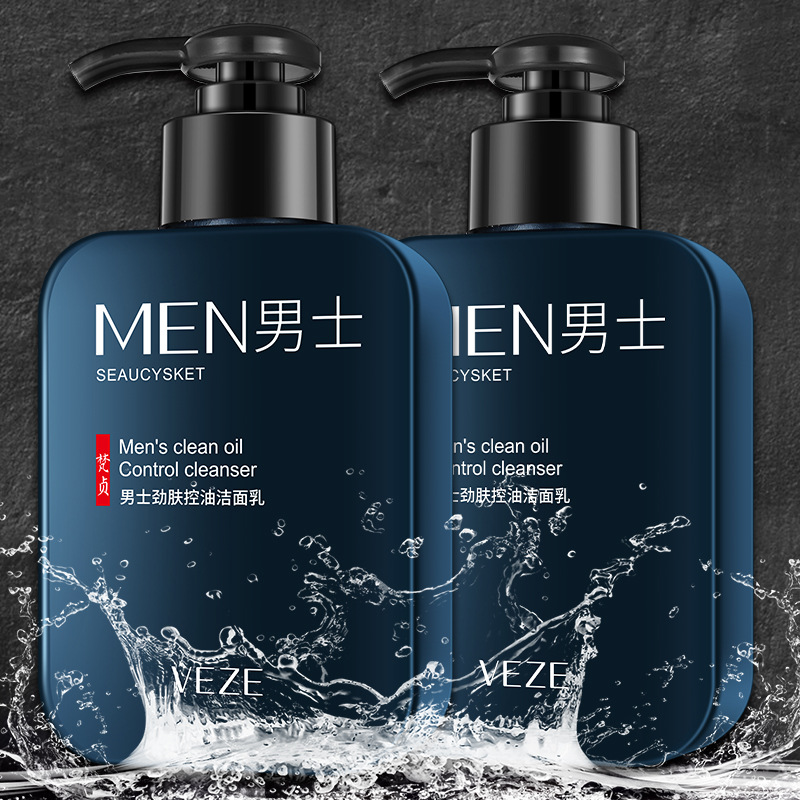 Sữa rửa mặt tạo bọt cho nam Veze Men Seaucysket ngừa mụn, nhờn, dầu &amp; làm sạch da 168g