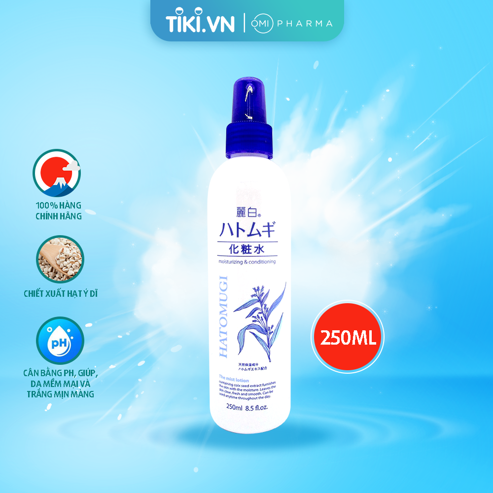 Xịt Phun Sương Dưỡng Ẩm Và Làm Sáng Da Hatomugi Nhật Bản 250ml