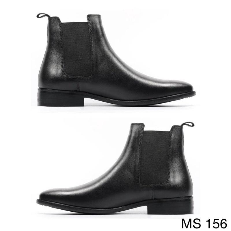 Giày boots cao cổ da bò thật Tomshoes, cam kết da thật 100%
