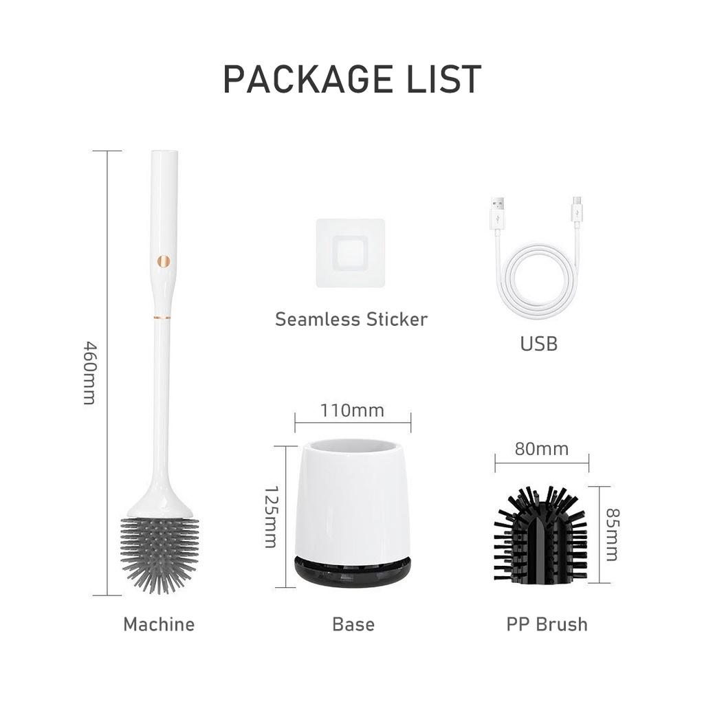 Bàn Chải Chà Toilet Xiaomi Youpin Goodpapa Bằng Silicon Với 2 Đầu Bàn Chải Tiện Dụng
