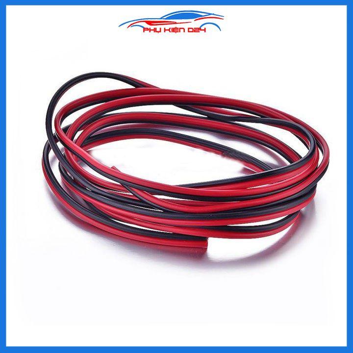 Cuộn 50 mét dây điện đôi đen đỏ đủ loại 18AWG đến 26AWG lõi 0.2mm, 0.3mm, 0.5mm, 0.75mm