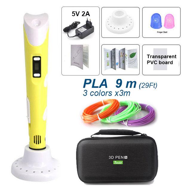 Bút 3d 3D cho trẻ em có dây tóc PLA 20/30, bút in 3D, quà tặng đồ chơi sáng tạo 3D với túi di động
