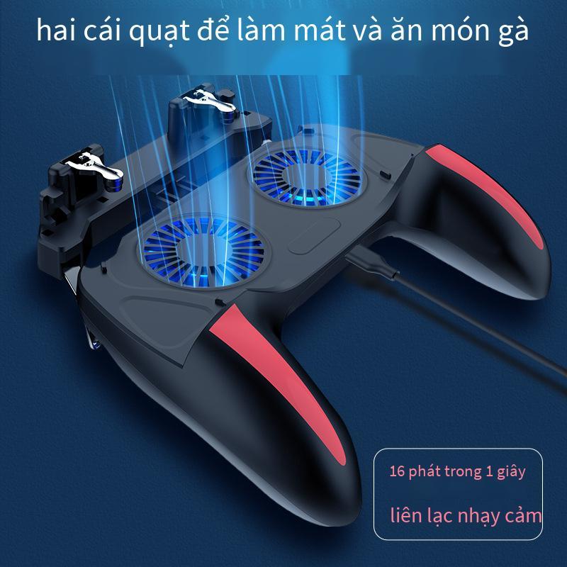 Phong cách mới nhất Bộ tản nhiệt điện thoại di động H10 ăn gà hiện vật quạt đôi trò chơi di động ăn nút gà Tay cầm làm mát trò chơi Jedi