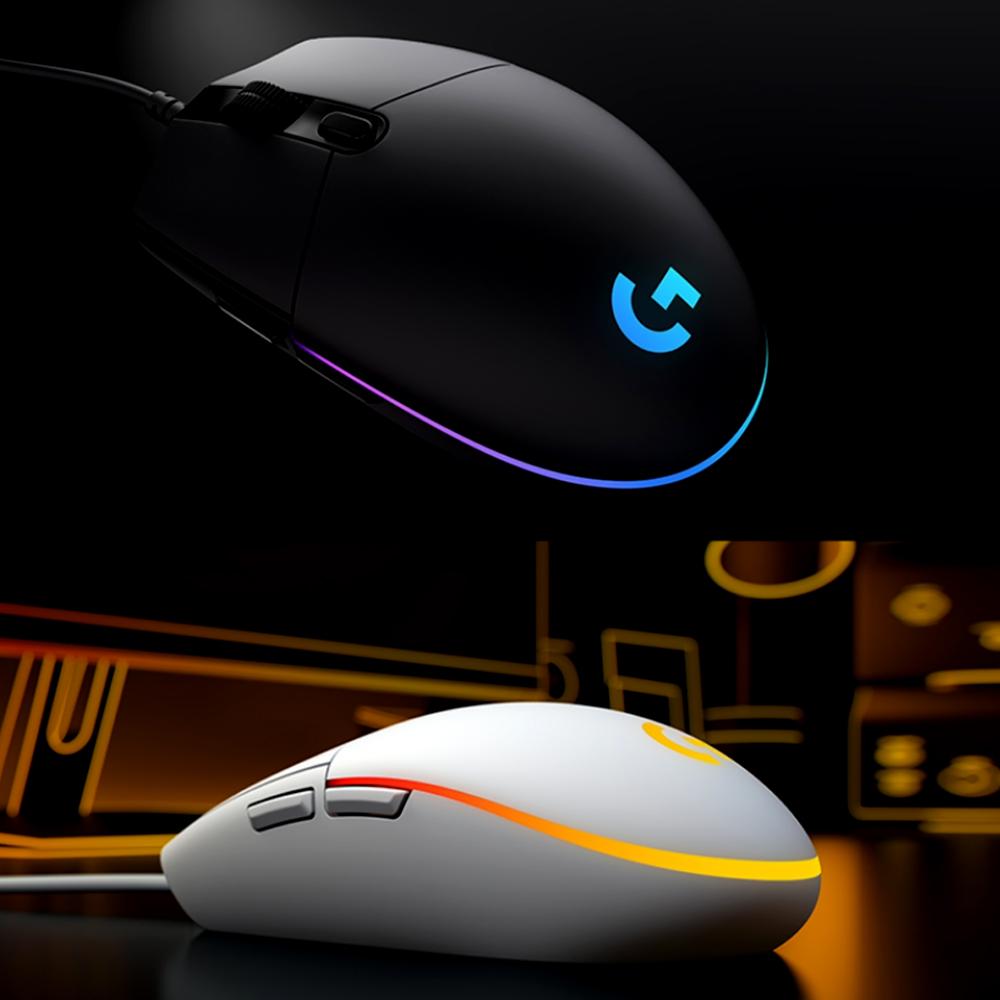 Logitech G102 Optical Gaming Mouse  8000 DPI Optical Sensor/Six Buttons Design/RGB Light Better Gaming Experience