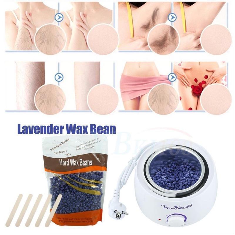 { Mua nồi tặng sáp kèm que gỗ} Nồi nấu sáp + sáp wax lông + que gỗ giá rẻ