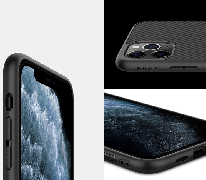 Ốp lưng dành cho iPhone 11 Pro vân carbon chính hãng Nillkin Synthetic Fiber