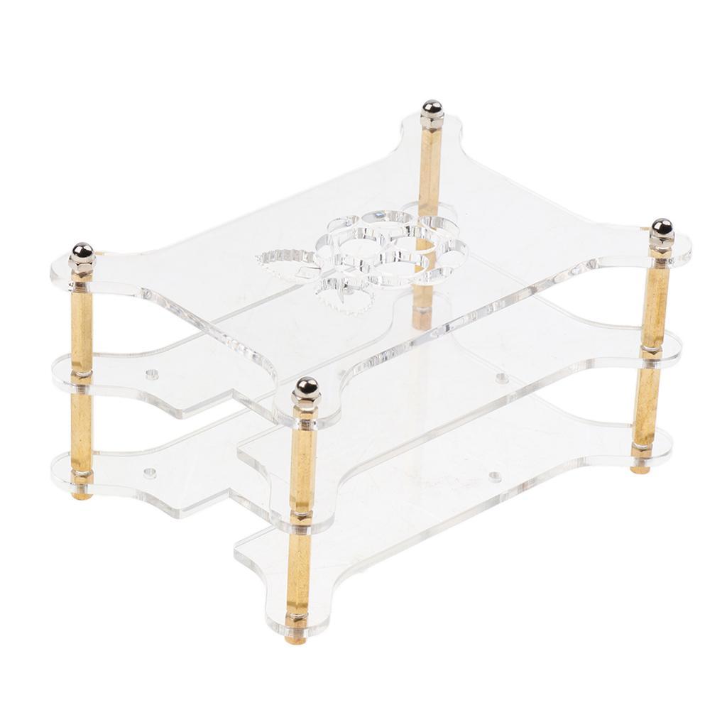 4Set Clear Acrylic Cluster Case 2 Layer Shelf Stack For Raspberry Pi 3/2