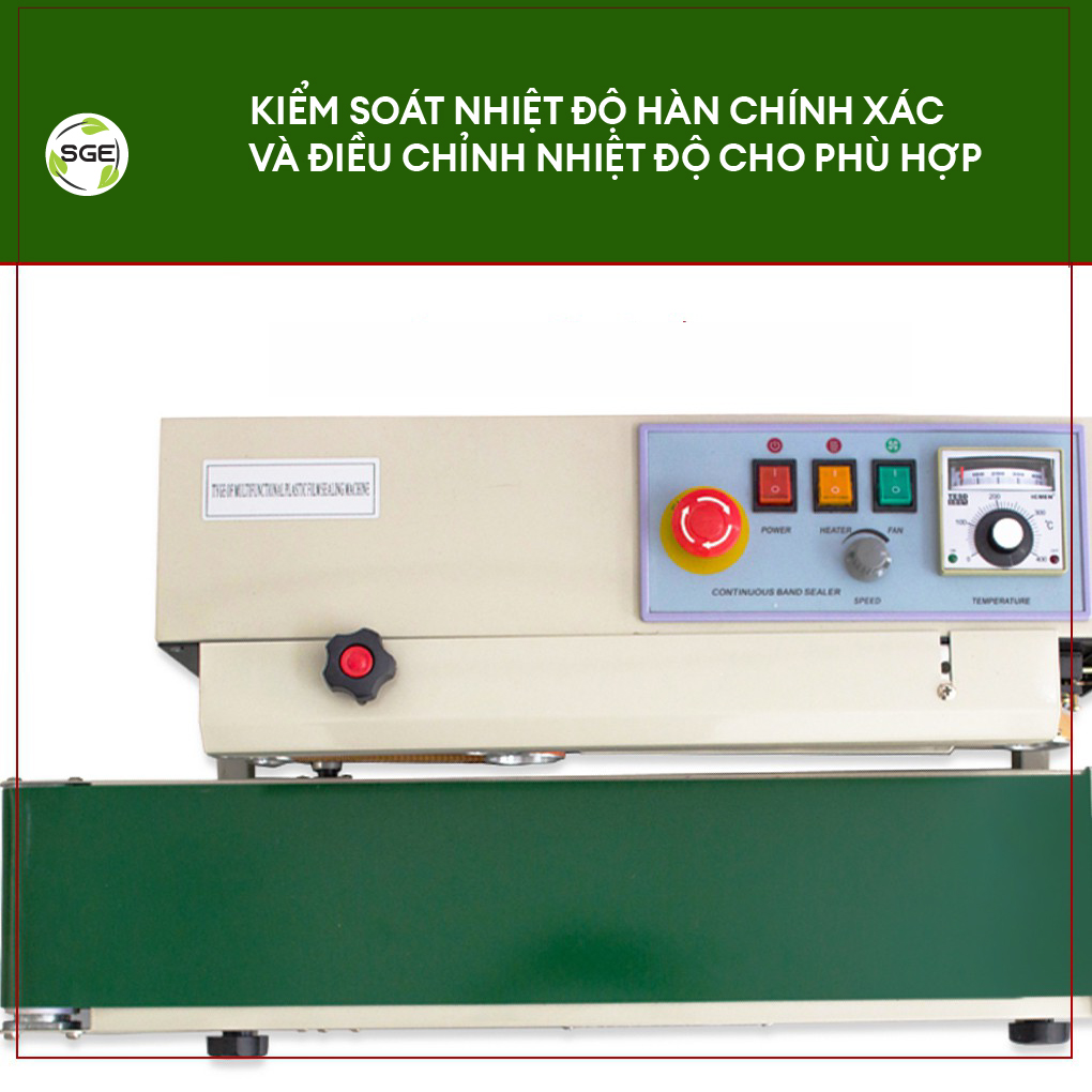 Máy hàn miệng túi liên tục AS02.Đây là dòng máy tiết kiệm nhân công với hiệu suất làm việc cao, có thể điều chỉnh nhiệt độ hàn cho phù hợp với từng loại nguyên liệu, nên rất được ưa chuộng sử dụng. Hàng chính hãng Thái Lan