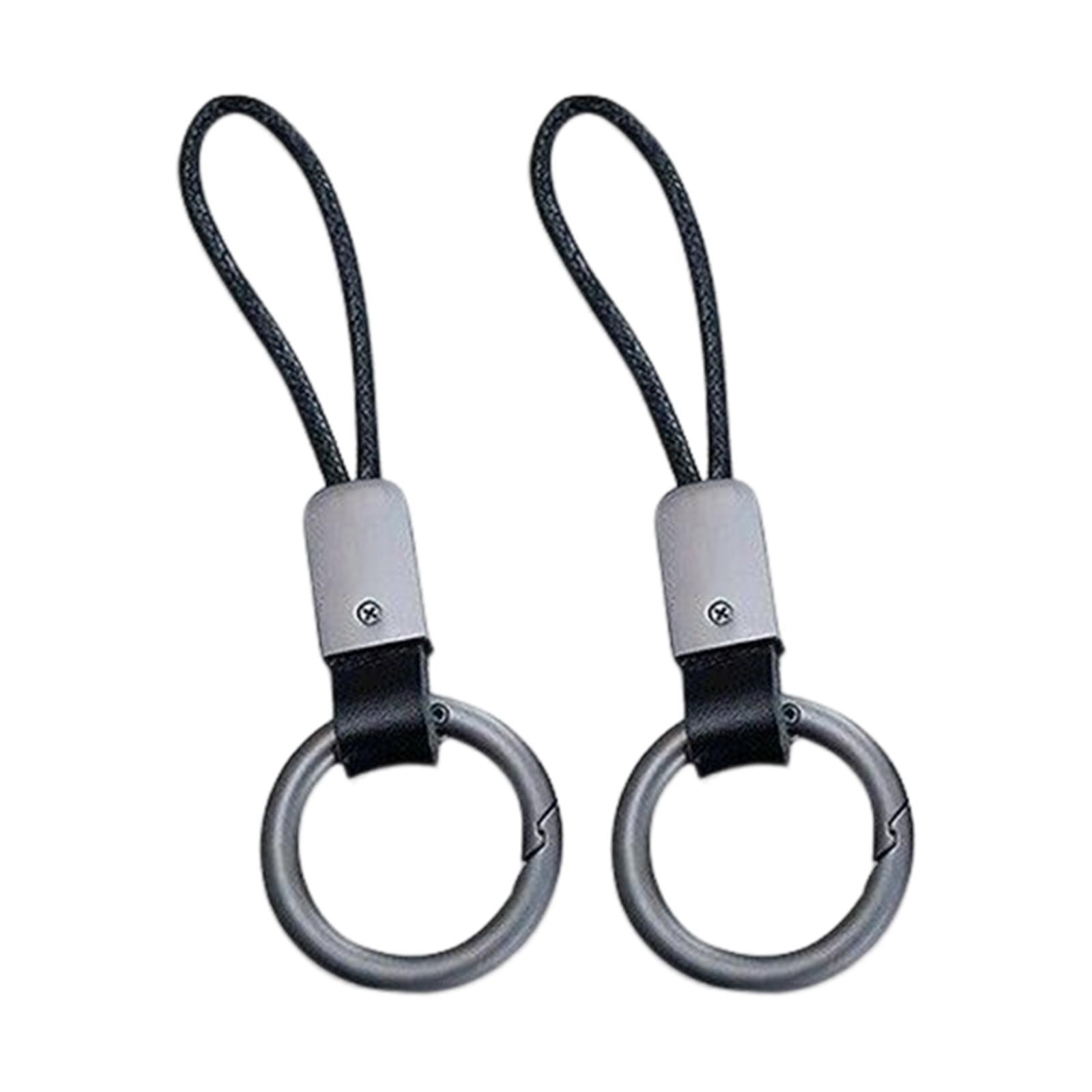 2x Car Keychains Key, Universal Easy to Install, with Anti Lost , Accessories Simple PU Leather Rope, Key Chains Key Fob Keychain Holder