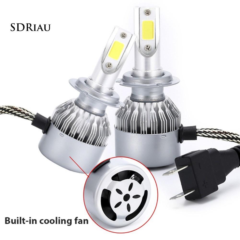 2 Đèn Pha Siêu Sáng C6 H1/H4/H7 6000k Cho Xe Hơi