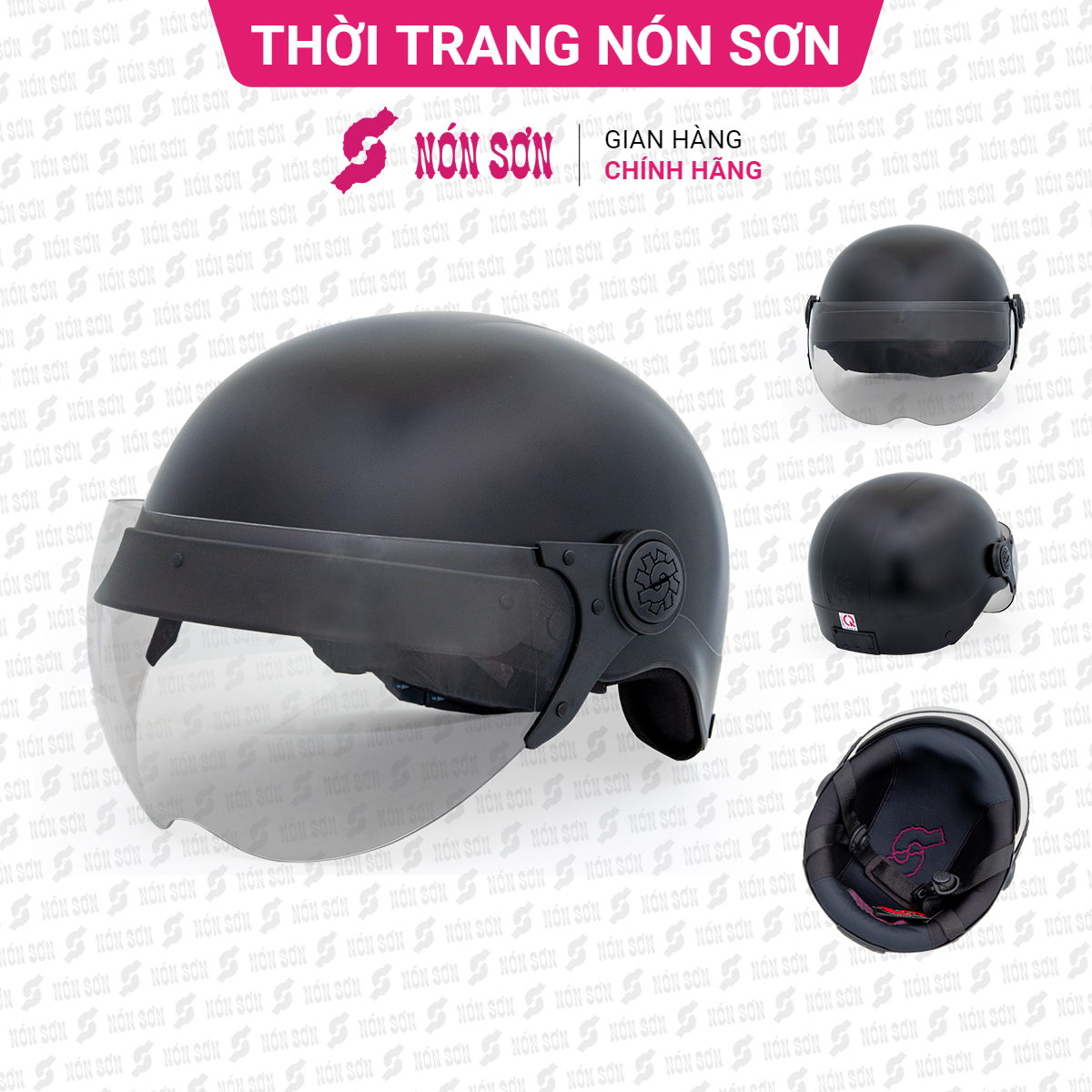 Mũ bảo hiểm có kính Chính Hãng Nón Sơn K-DN-052