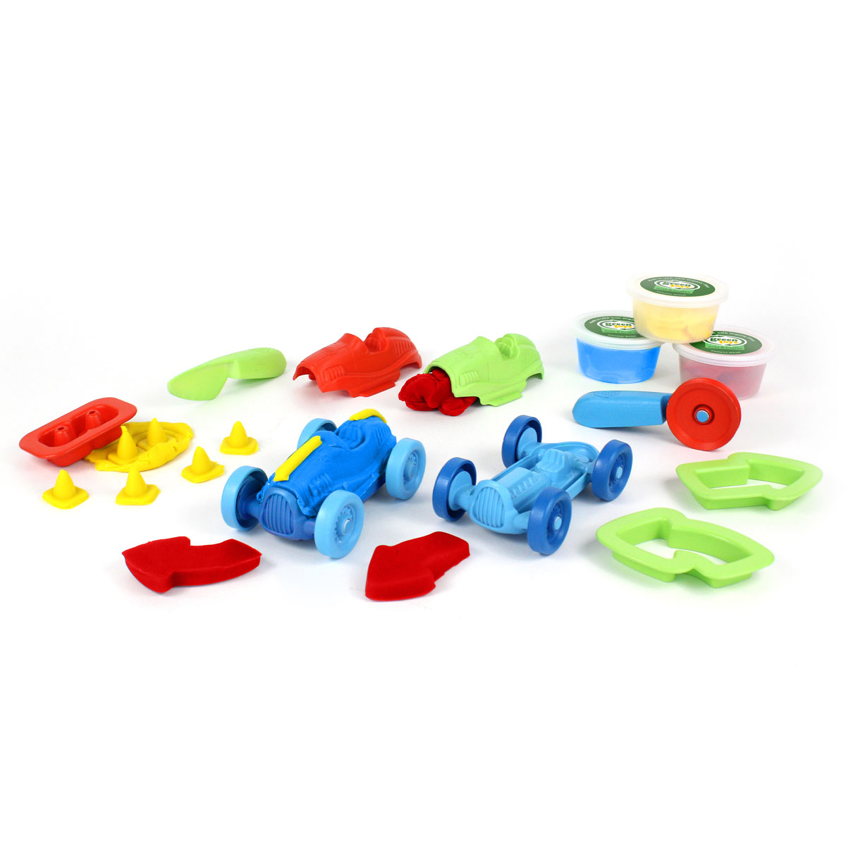 Bộ Đồ Chơi Bột Nặn Sáng Tạo Làm Xe Đua Green Toys Cho Bé Từ 2 Tuổi