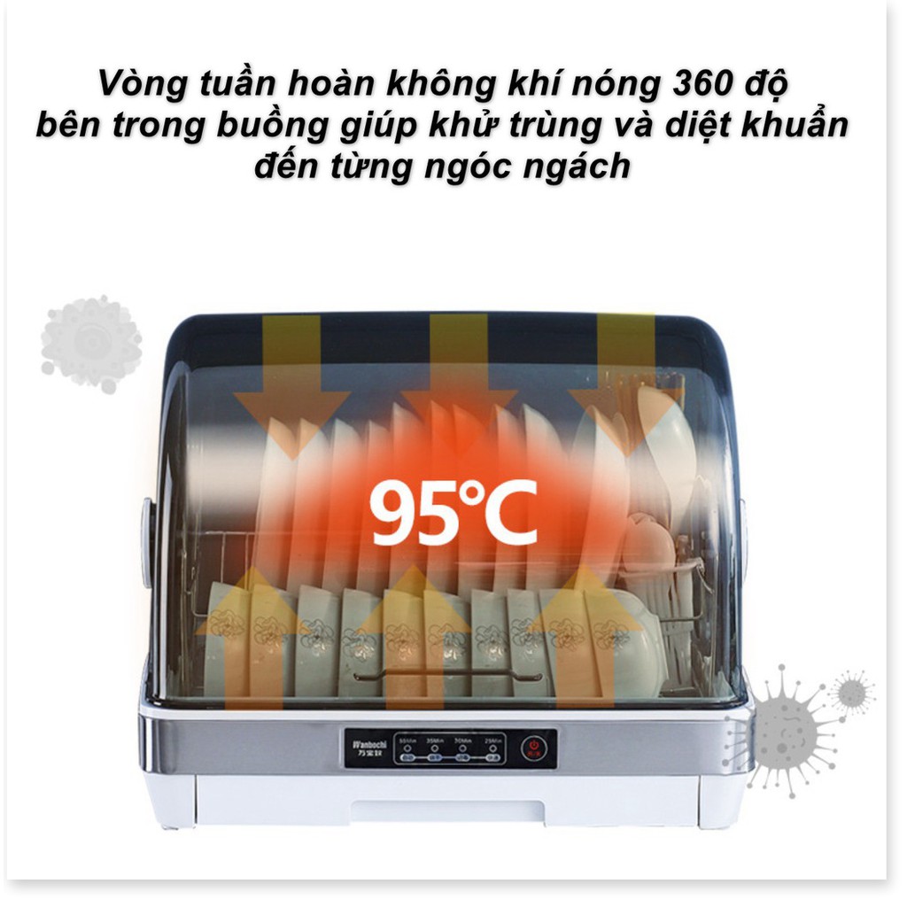 Tủ sấy chén, tia UV khử trùng, khử mùi 300W