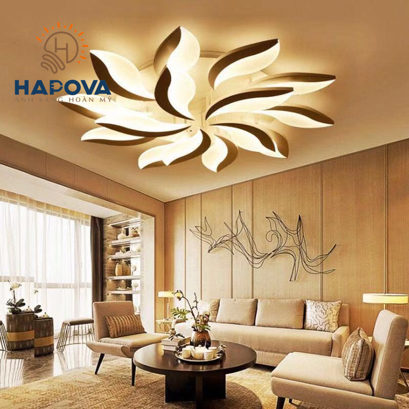 Đèn ốp trần 5 cánh HAPOVA GUMOL 8830 5 cánh/15 cánh