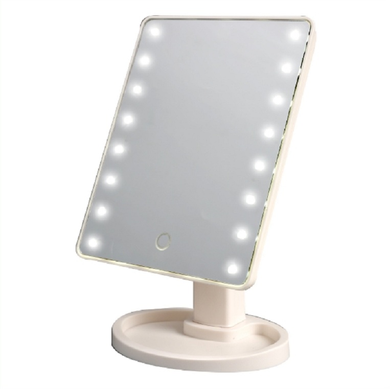 Gương đèn Led trang điểm 22 bóng - Đen