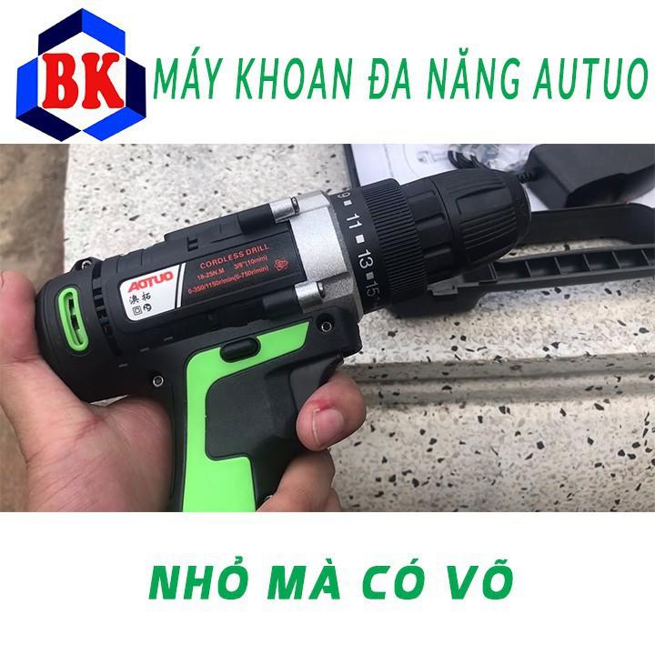 MÁY KHOAN, BẮT VÍT 2 CHIỀU AOTUO DÙNG PIN 12V