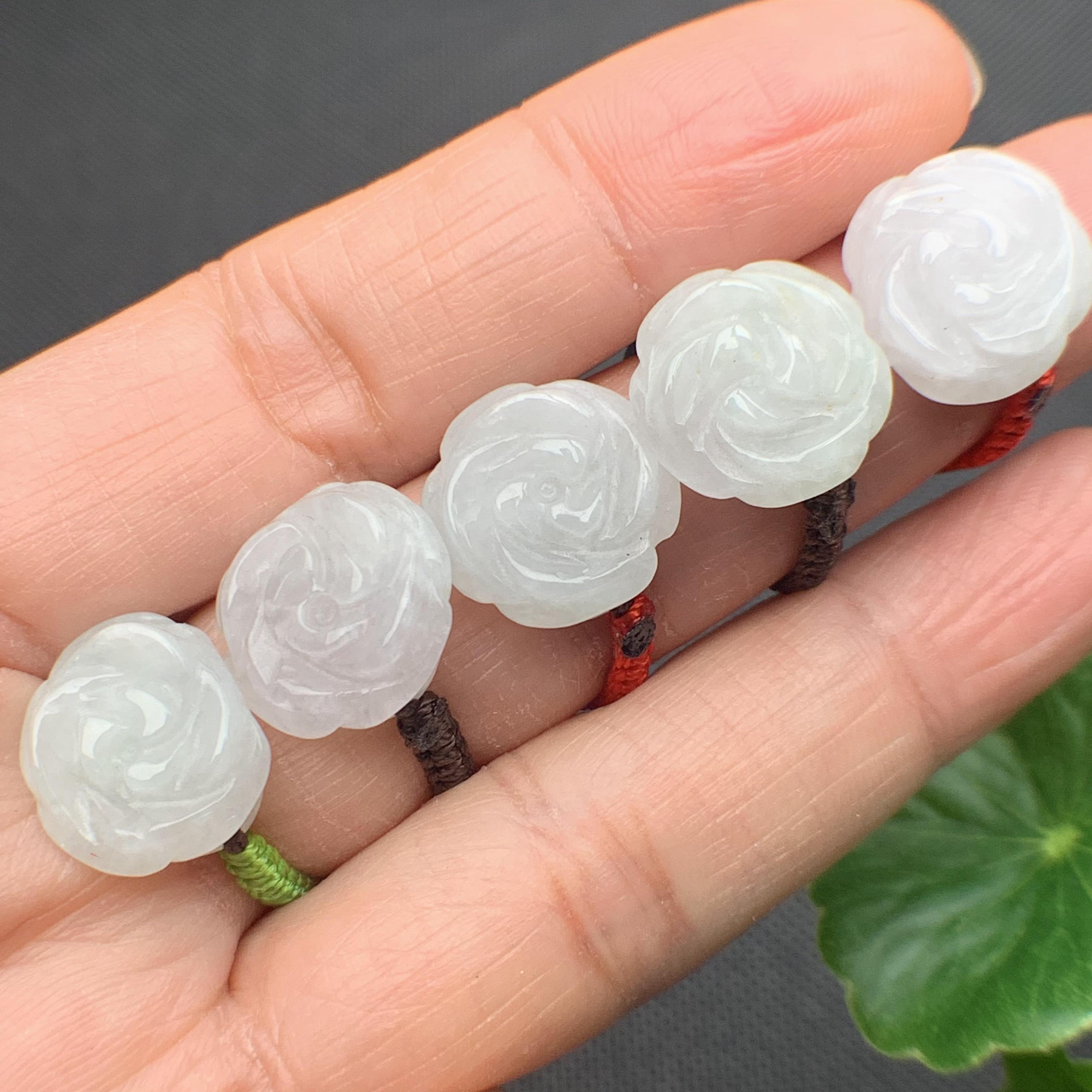 Nhẫn hoa ngọc phỉ thúy tự nhiên Jadeite A