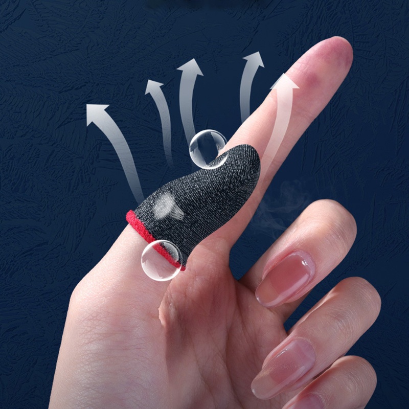 Hình ảnh Găng tay chơi game Sợi Cacbon cảm ứng bao ngón tay chống mồ hôi, chống trượt - 1 ngón tách lẻ No Box, màu viền giao ngẫu nhiên
