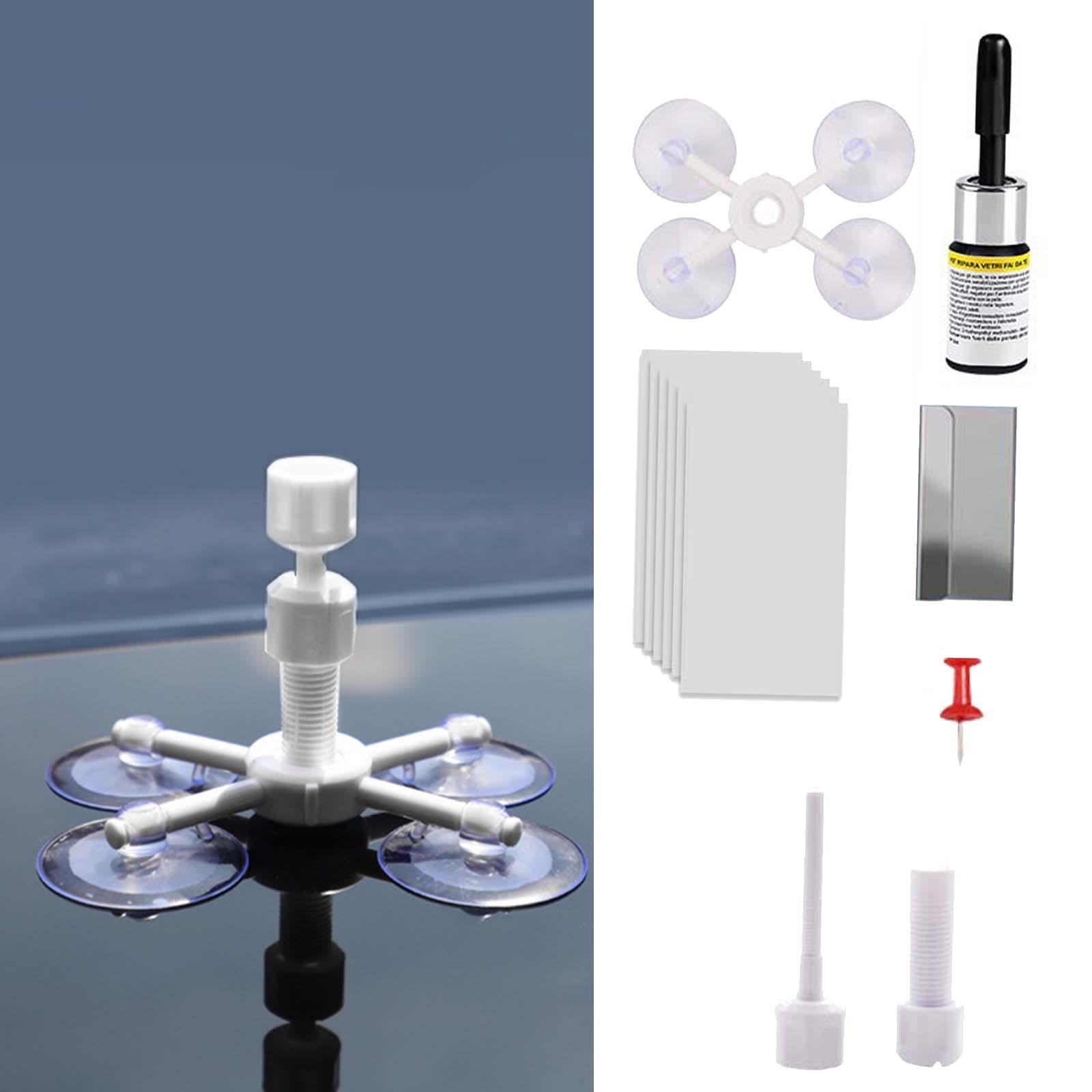 Windshield Crack Repair , Automotive Glass Repair Fluid Glue, Easy to Use, Quick Fix Window Glass Set for Repairing Chips